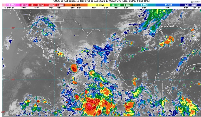 Por onda tropical en el Pacífico Mexicano se esperan lluvias puntuales intensas en Colima