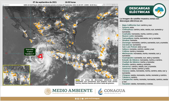 Se forma la depresión tropical 15-E frente a costas de Colima y Jalisco