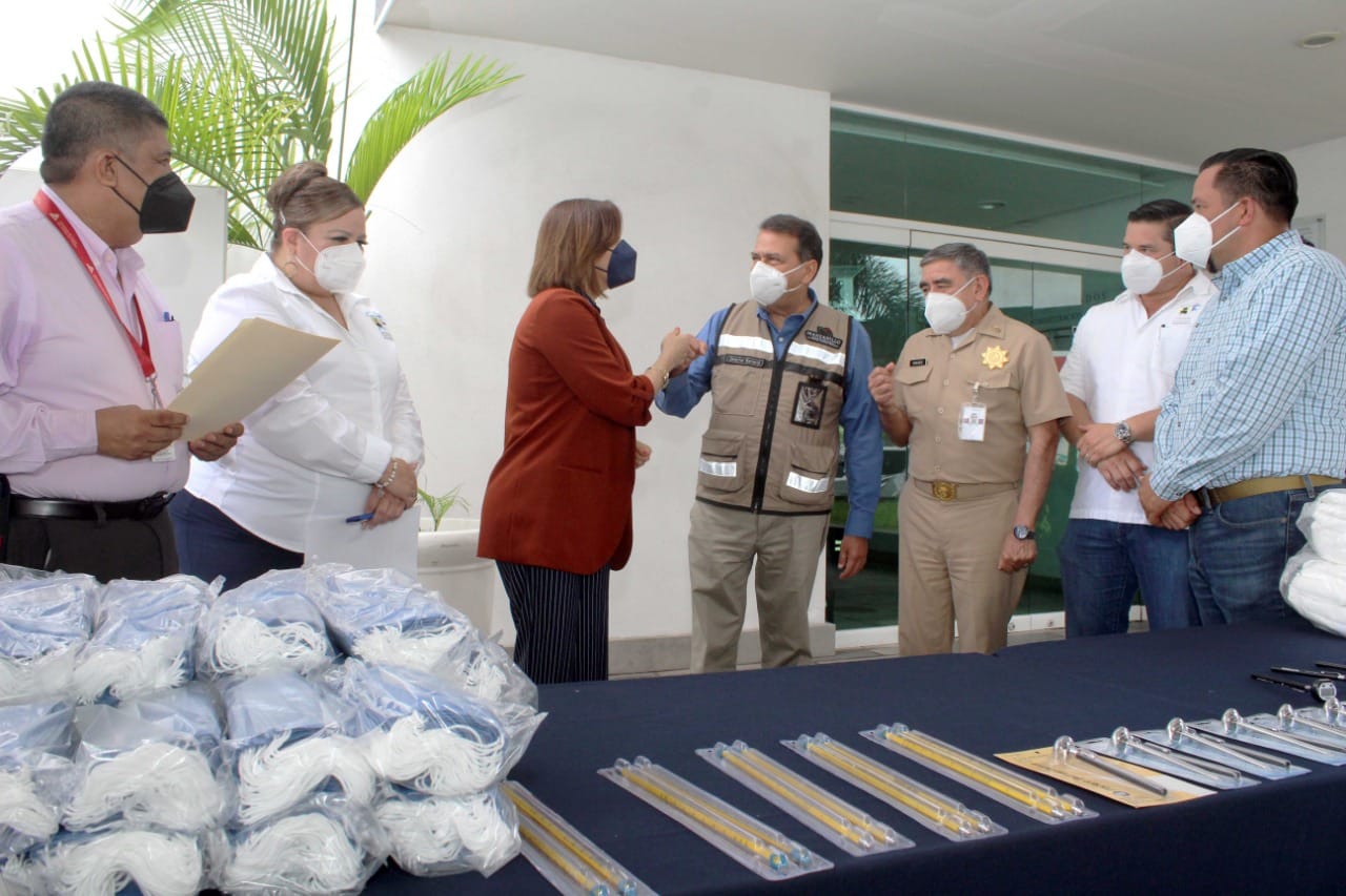 Refuerzan acciones anticovid con equipo y material donado por la comunidad portuaria