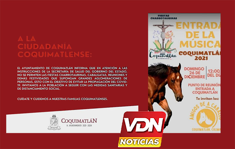 Convocan a cabalgata en Coquimatlán, el ayuntamiento afirma que están prohibidos los eventos masivos