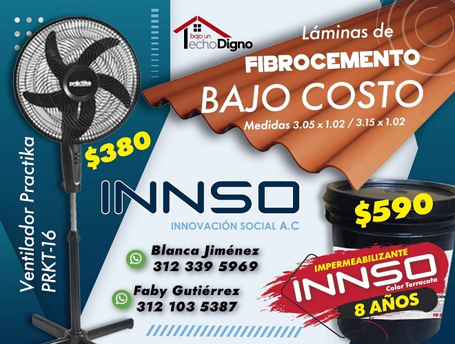 Impermeabilizante, Láminas y ventiladores a bajo costo -INNSO AC-