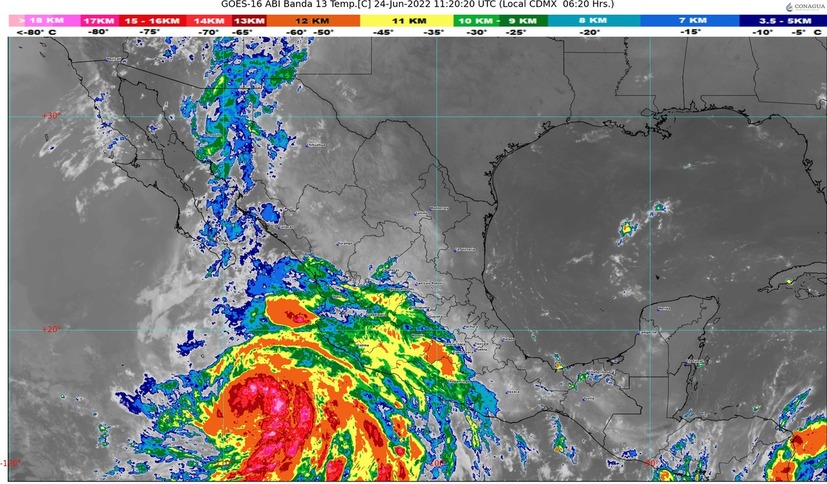 Continuarán las lluvias en Colima ante el paso de la Tormenta Tropical “Celia” por sus costas