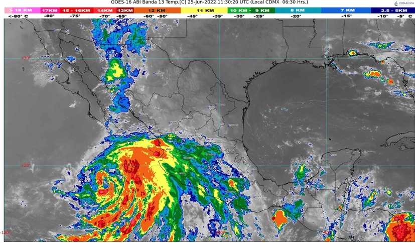 Este sábado, “Celia” continuará provocando lluvias fuertes en Colima