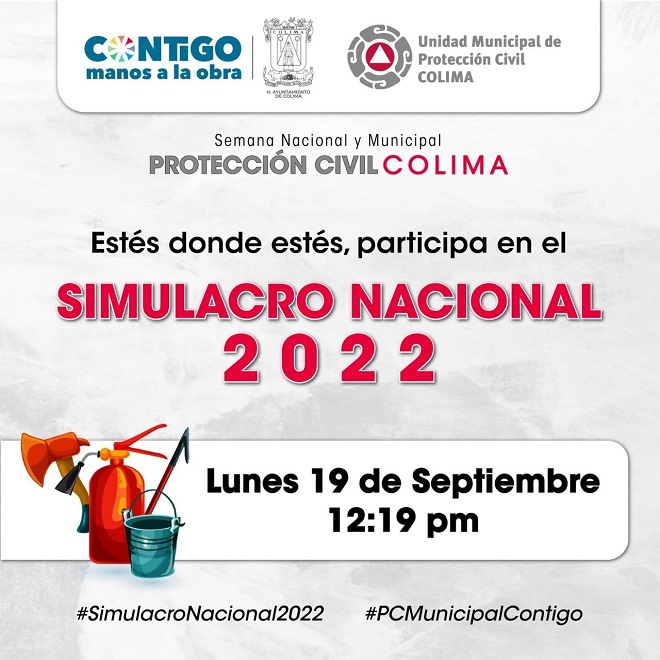 Ayuntamiento de Colima invita a participar en macro Simulacro Nacional 2022