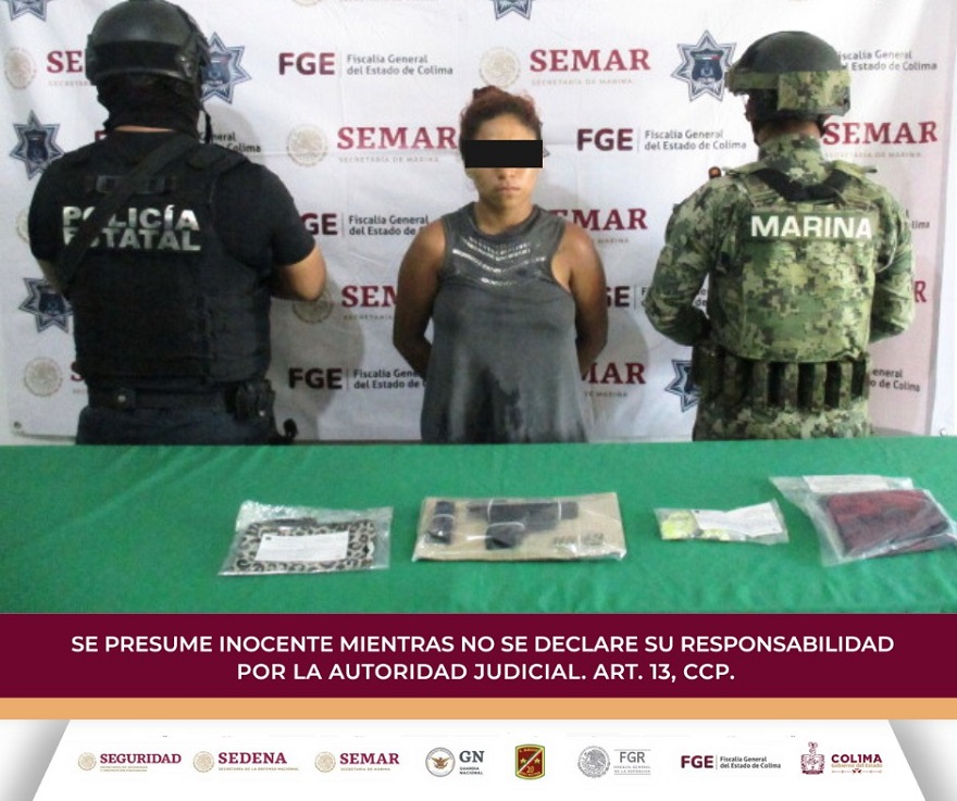 Patrullaje preventivo permite a la Policía Estatal de Colima detener una persona con arma de fuego y dosis de droga