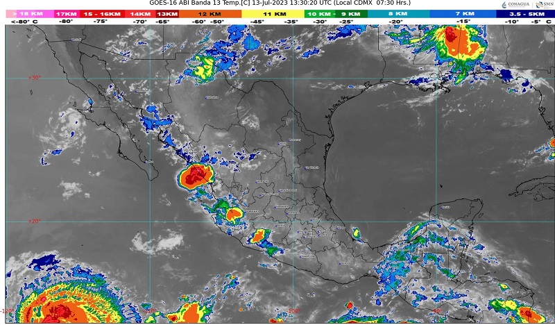 UEPC Colima alerta por lluvias muy fuertes en el occidente de nuestro país