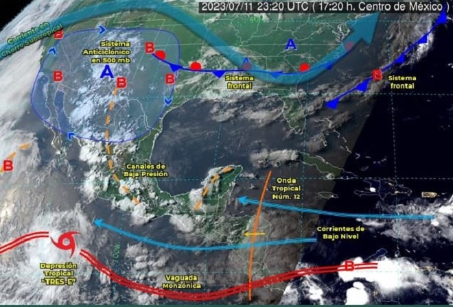 Depresión Tropical 3-E está frente costas de Jalisco; evolucionaría a ciclón tropical “Calvin” en las próximas horas