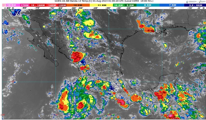 Depresión Tropical 5-E se ubica al sur de las costas de Colima; seguirán las lluvias intensas