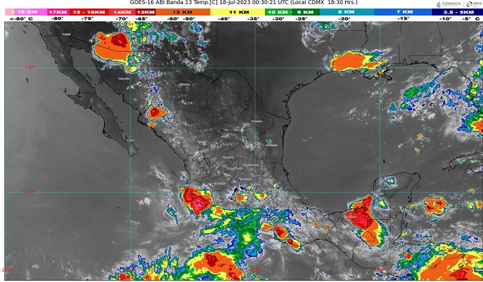 Lluvias muy fuertes en Colima esta noche y madrugada, pronostica el SMN