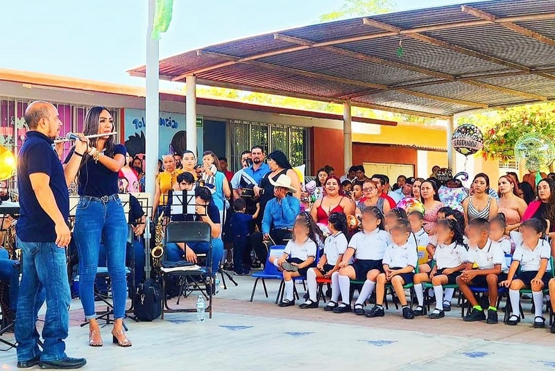 Continúan conciertos de la Banda Sinfónica de Colima en escuelas públicas de comunidades