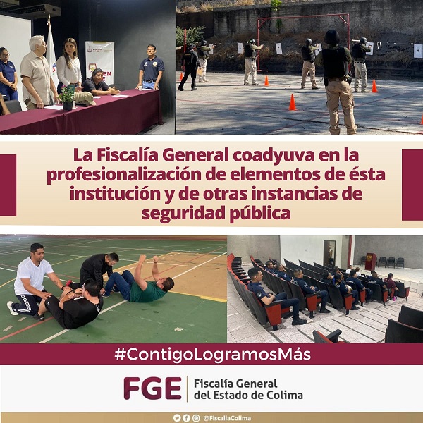 La Fiscalía General coadyuva en la profesionalización de elementos de ésta institución y de otras instancias de seguridad pública