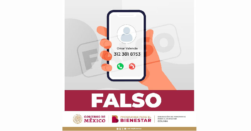 Bienestar Colima recuerda a la población que no tiene intermediarios para otorgar programas del Gobierno de México