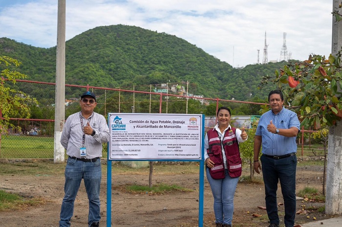 Entrega alcaldesa de Manzanillo modernización de la red hidráulica en la Colonia La Alameda