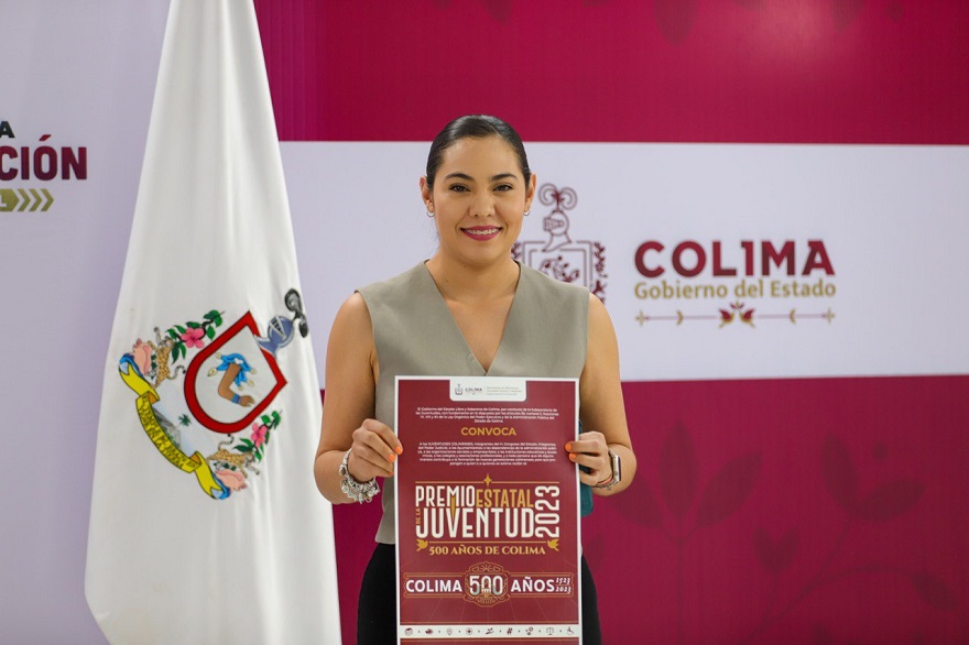 Gobernadora de Colima presenta la convocatoria del Premio Estatal de la Juventud 2023