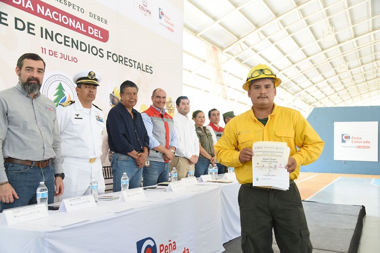En reconocimiento a combatientes de incendios, Peña Colorada reitera su compromiso con la protección forestal