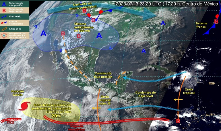 SMN prevé lluvias fuertes a muy fuertes en Colima y occidente del país, en las próximas horas