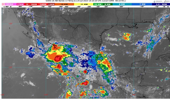 Hoy se esperan lluvias puntuales intensas en Colima: SMN