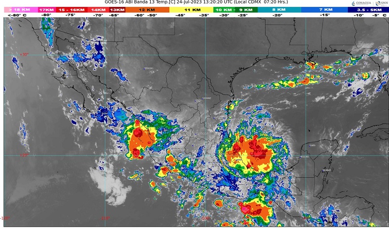 Este lunes, Colima espera lluvias muy fuertes en algunos de sus municipios