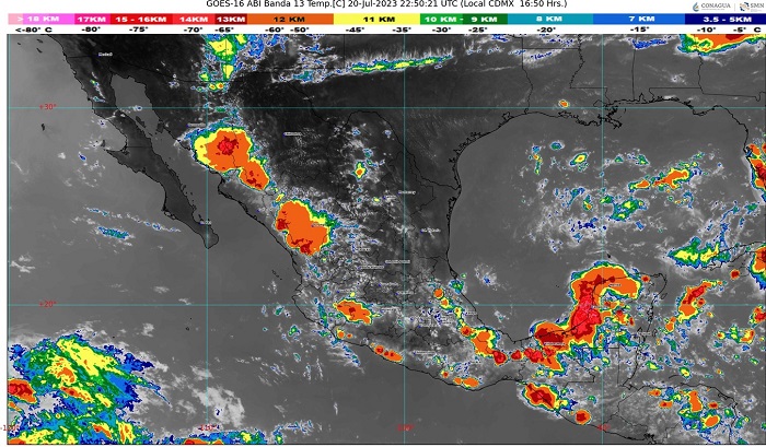 UEPC mantiene en vigilancia Onda Tropical; ocasionará lluvias puntuales muy fuertes en Colima