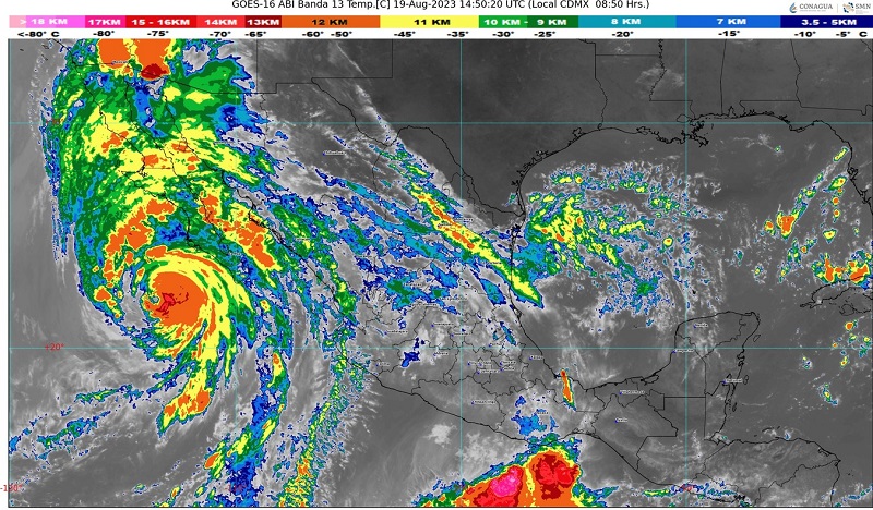 Hoy podrían registrarse intervalos de chubascos en algunos municipios de Colima