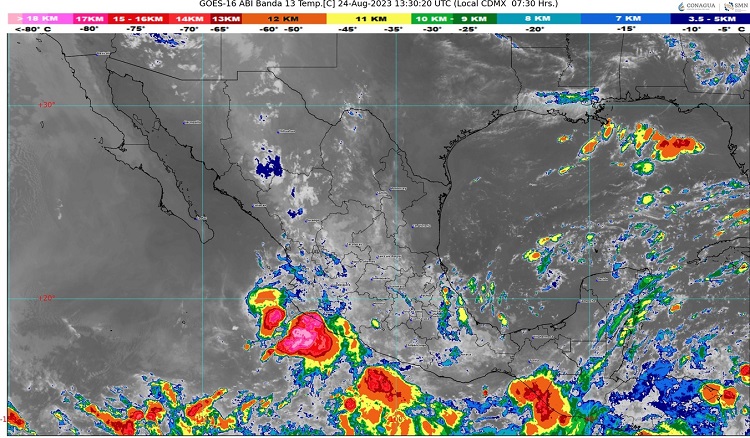 UEPC Colima vigila la onda tropical 24, hoy ocasionaría lluvias puntuales muy fuertes