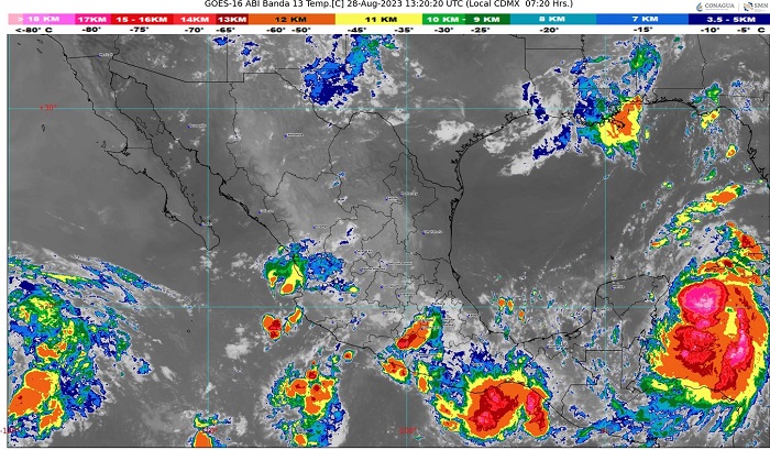 SMN: Dos fenómenos naturales ocasionarían lluvias muy fuertes en Colima y occidente del país