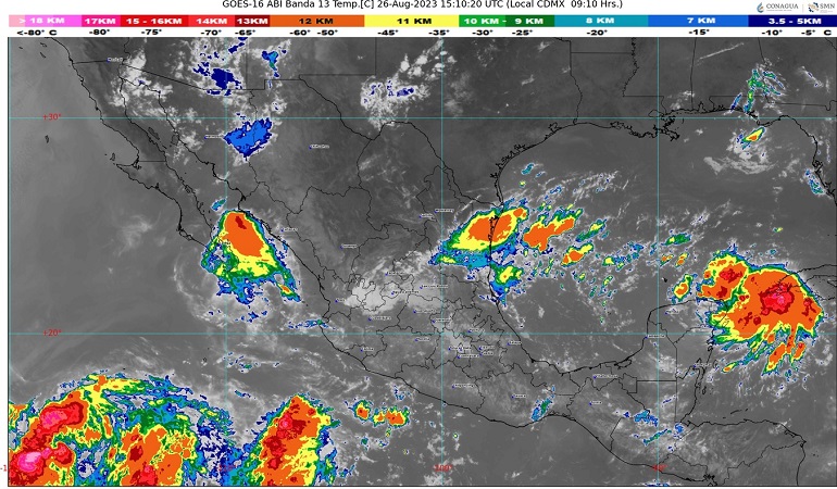 Zona de baja presión con probable desarrollo ciclónico ocasionaría lluvias fuertes en Colima