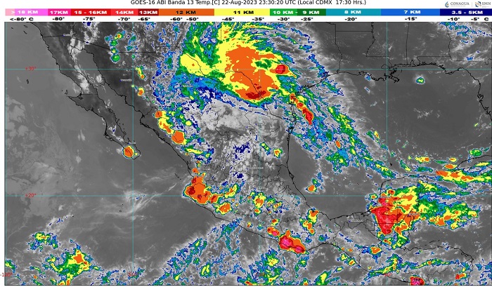 Monzón mexicano ocasionaría lluvias fuertes en algunos municipios de Colima