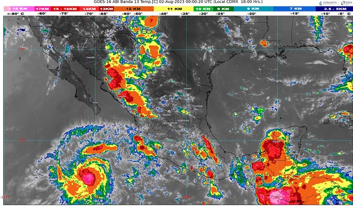 UEPC: esta noche se esperan lluvias fuertes en varios municipios de Colima