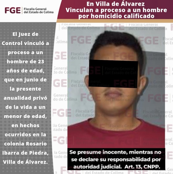 En Villa de Álvarez, vinculan a proceso a un hombre por homicidio calificado