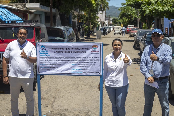 Griselda Martínez arranca obra para sustituir redes de drenaje y agua potable en Salagua