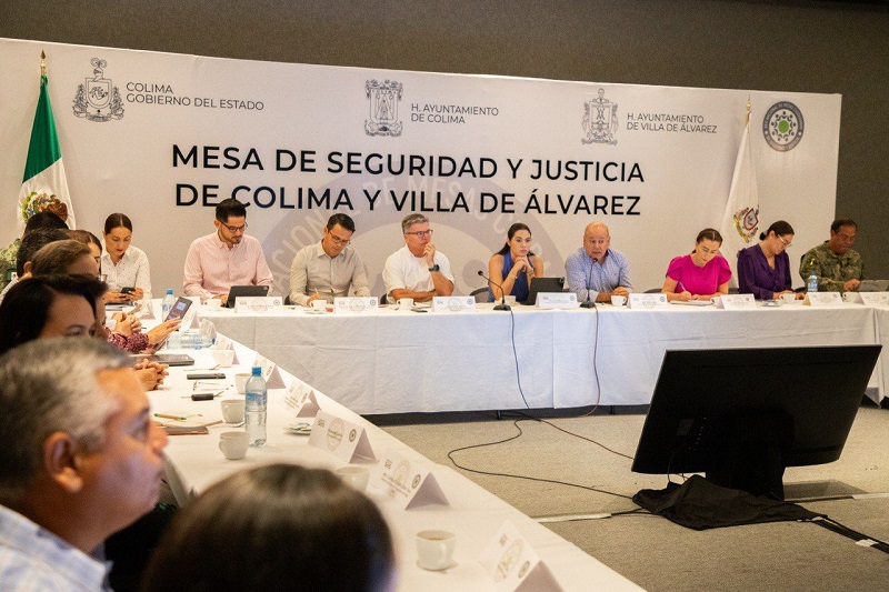 Gobernadora de Colima encabeza Sesión Plenaria de la Mesa Ciudadana de Seguridad y Justicia