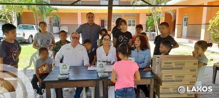 Mediante el Programa Lazos, Entrega Liconsa Colima Primera Dotación de Leche a Niñas y Niños de la Casa Hogar Liborio Mendoza en Manzanillo