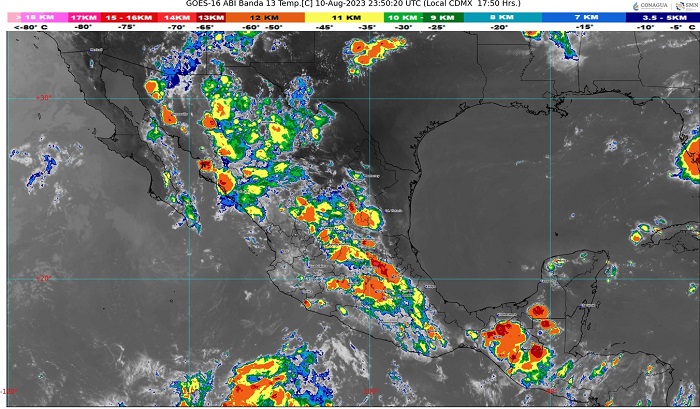 Colima espera lluvias puntuales fuertes durante las próximas horas