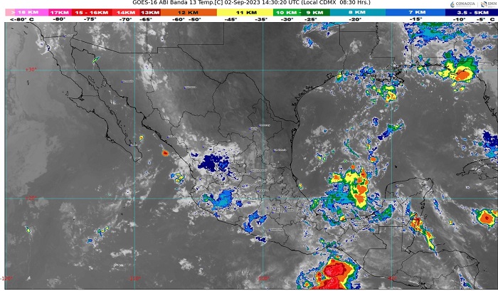 SMN pronostica lluvias fuertes y temperaturas de hasta 40°C hoy en Colima