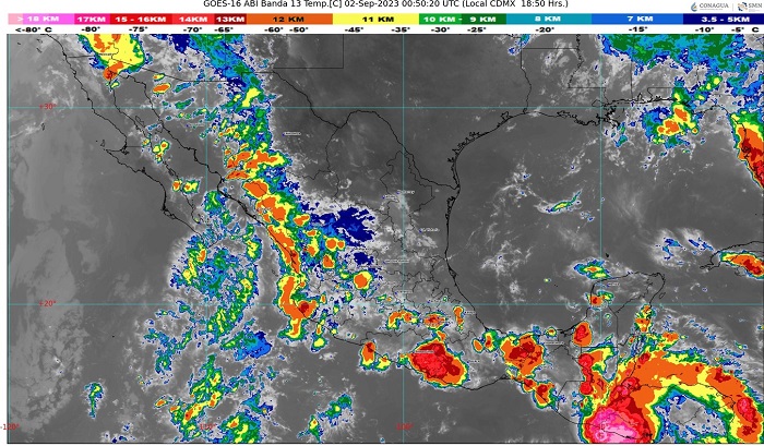 Este sábado seguirán las lluvias fuertes en Colima y occidente del país: SMN