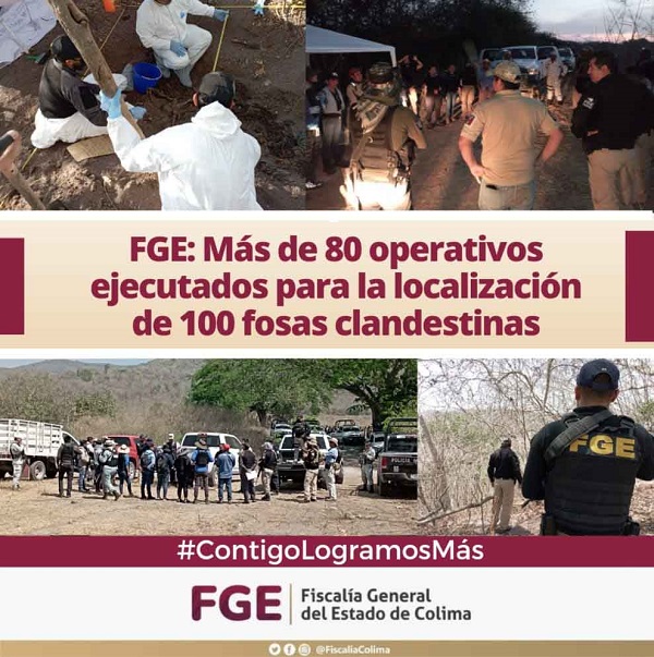 FGE: Más de 80 operativos ejecutados para la localización de 100 fosas clandestinas