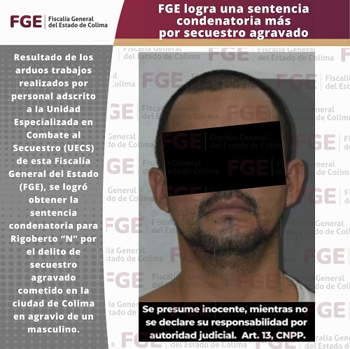 FGE logra una sentencia condenatoria más por secuestro agravado