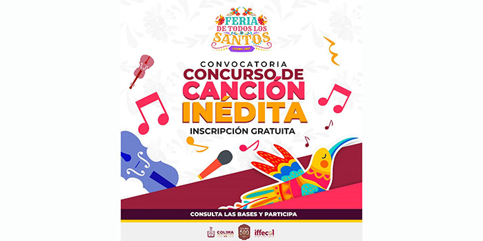 Iffecol lanza Concurso de Canción Inédita para la Feria de Colima 2023