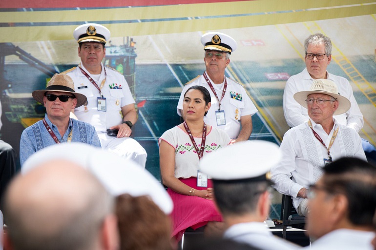 Indira atestigua lanzamiento del Programa de Control de Contenedores desde Manzanillo