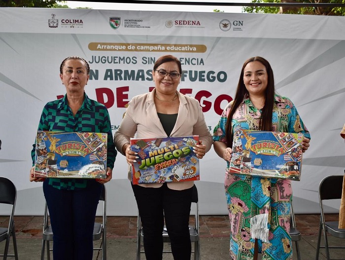 Gobierno Colima inaugura la campaña Juguemos sin violencia: con armas de fuego, ni de juego