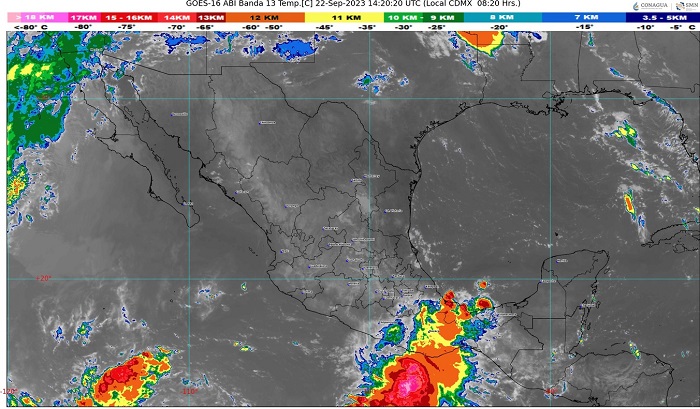 Continúa hoy la probabilidad de chubascos en algunos municipios de Colima