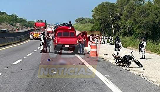 Fallece motociclista atropellado en la autopista Armería-Manzanillo