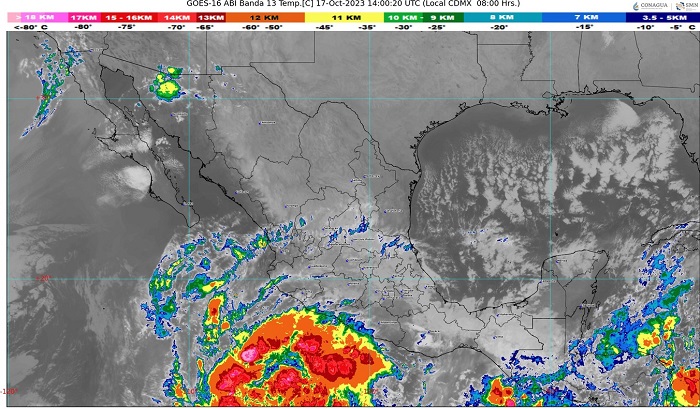 UEPC en alerta por posible ciclón tropical al sur de las costas de Colima