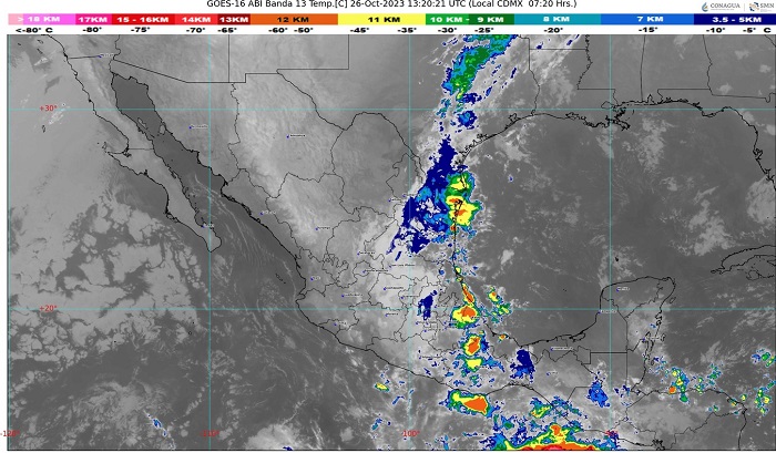 SMN prevé intervalos de chubascos hoy en algunos municipios de Colima