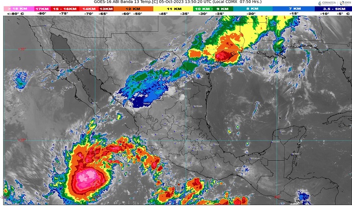 Lidia ya es ciclón tropical, podría ocasionar chubascos hoy en zonas de Colima
