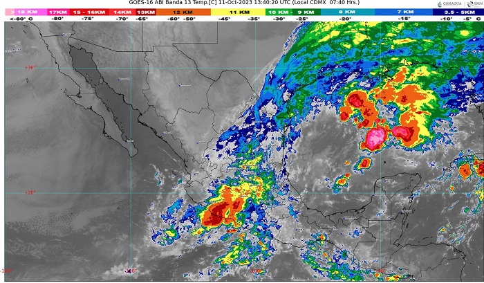 ‘Lidia’ se localiza en el occidente del país, ha comenzado a debilitarse