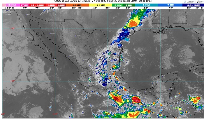 SMN pronostica chubascos en Colima, Jalisco y Michoacán, las próximas horas