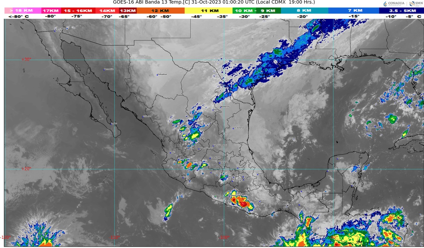 Canal de baja presión podría originar lluvias en Colima y el occidente del país
