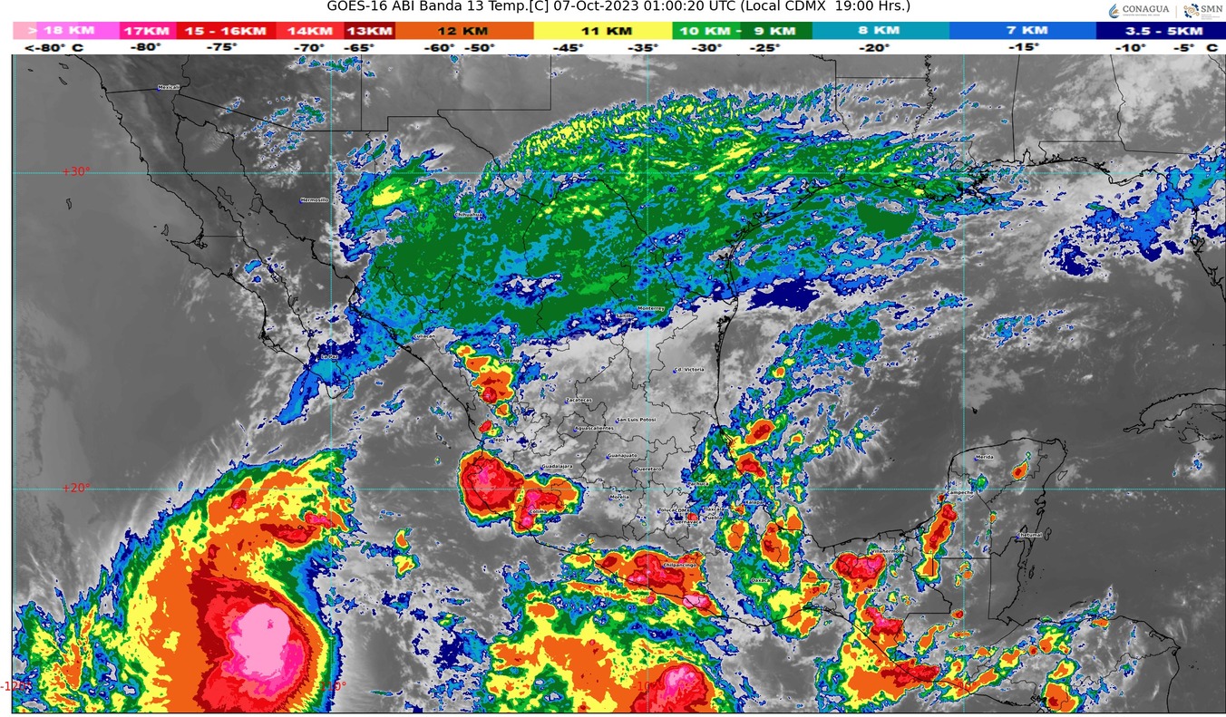 Canales de baja presión sobre el occidente del país, podrían ocasionar lluvias en algunos municipios de Colima